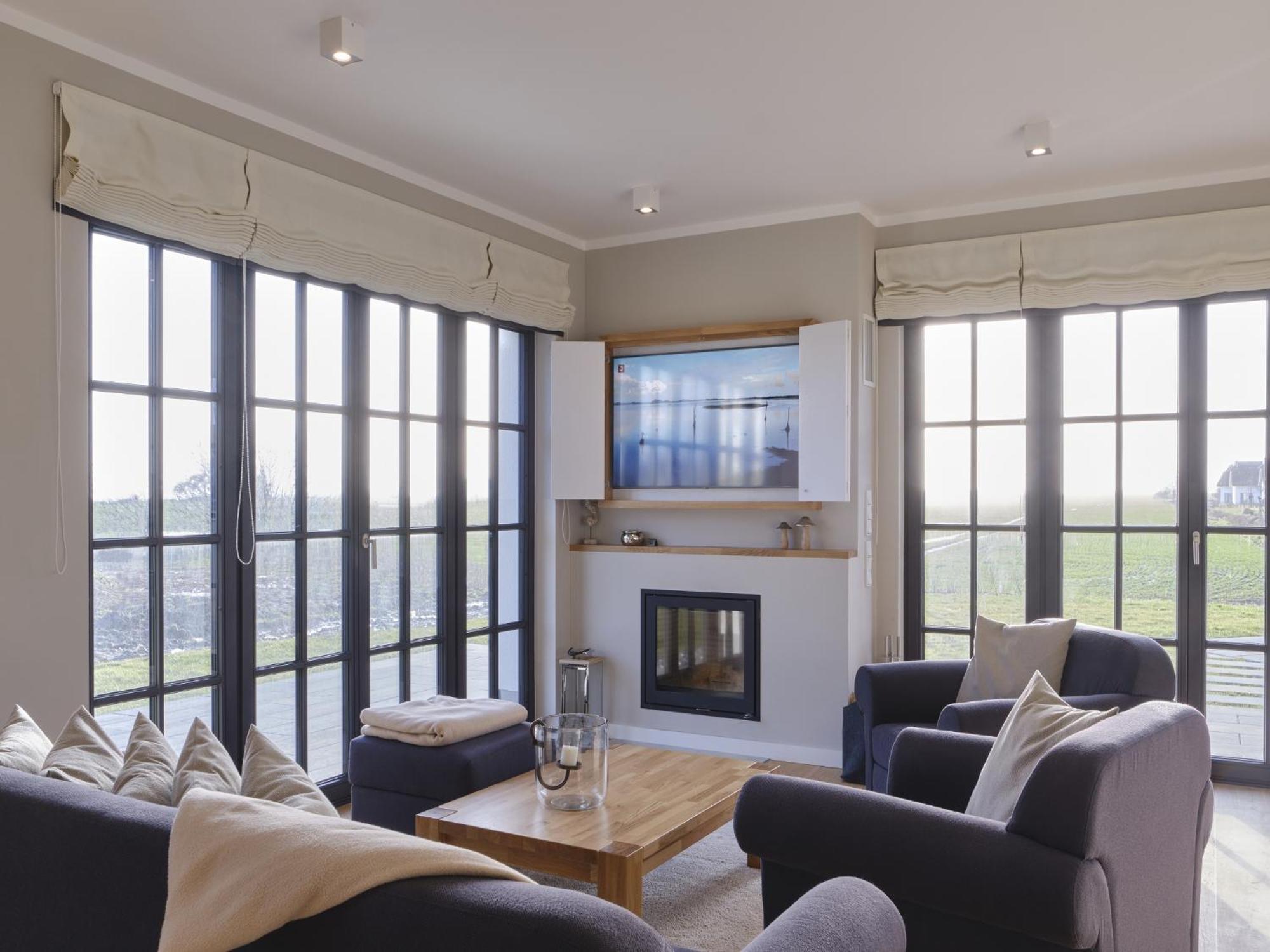 Reetland Am - Luxusplus Reetdachvilla Mit 4 Schlafzimmern, Aussensauna, Loungebereich Und Kamin G07